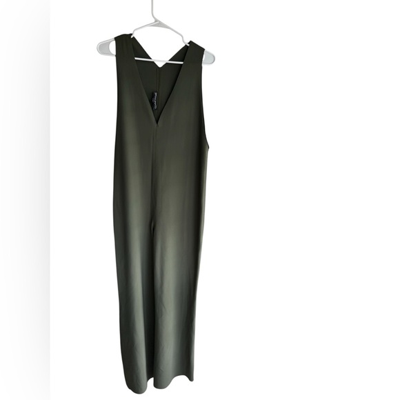 MARIA PINTO Olive Green V-Neck Jumpsuit Size L - Picture 6 of 10